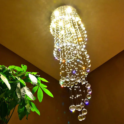 Decorbites™ Kristall-Leuchter: Moderne spiralförmige Wohnzimmerbeleuchtung für Treppenlampe, Schlafzimmer, Hotelfoyer