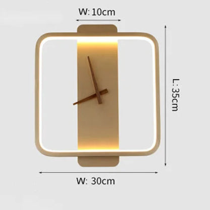 Decorbites™ LED-Wandlampe Wanduhr Modernes Design Nordisch Luxuriös Einfach Für Hotel Nachttisch