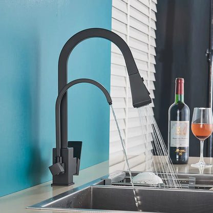 Decorbites™ Zweihand-Wasserfilter-Küchenarmatur Deckenmontiert 360° Drehbarer Mischbatterie