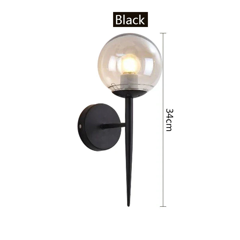 DecorBites™ Glass Ball LED Wall Lights for Bedroom Passage Corridor, E27 Sconces
