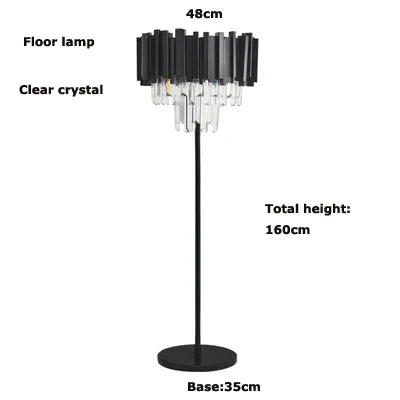 Decorbites™ Kristall-Marmor-LED-Stehlampen - Art Deco Gold Schwarz Edelstahl