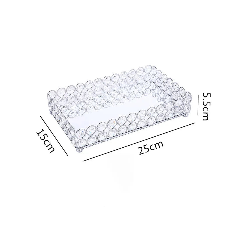 Decorbites™ Kristallglas-Spiegelablage Kosmetik-Schmuck-Organizer-Regal-Aufbewahrung