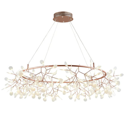 Nordic Firefly Branch Pendant Light in Rose Gold or Black