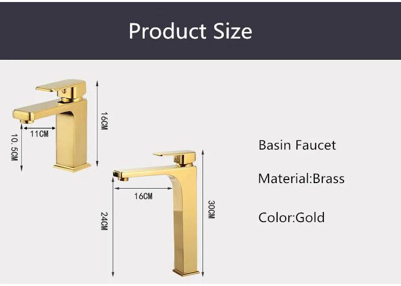 Decorbites™ Gold Beckenarmatur: Einhebel-Waschbeckenhahn & Messing-Waschbeckenmischer