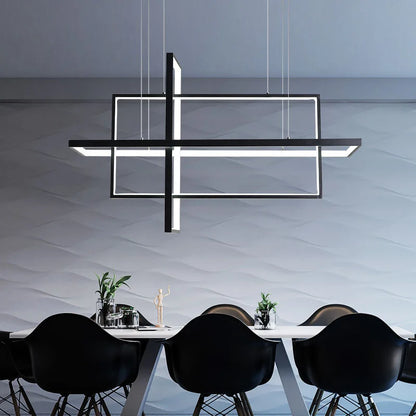 Decorbites™ Geometrische Aluminium-Hängeleuchte für Wohnzimmer Schlafzimmer Restaurant Küche – Moderne Kunstleuchte