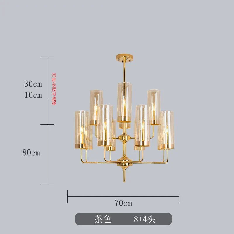 Decorbites™ Glasleuchter: Luxuriöser nordischer LED-Hängeleuchter für Wohnzimmer, Esszimmer, Schlafzimmer