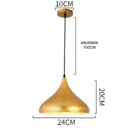 Decorbites™ Gold-Schmiedeeisen-Kronleuchter-Hängeleuchte, E27 LED, nordisch-retro Stil