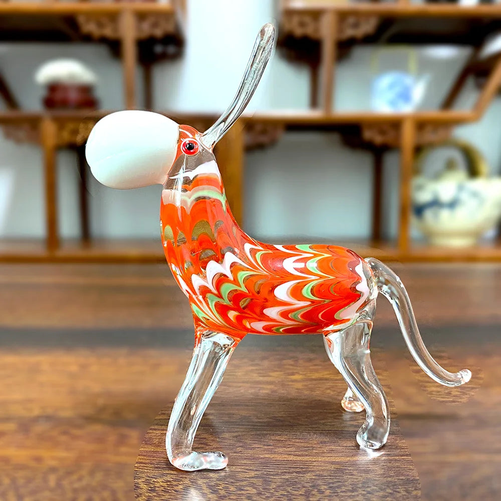 Decorbites™ Handgeblasene Glas-Esel-Figur: Moderne Miniatur-Papiergewicht & Heimdekoration-Zubehör