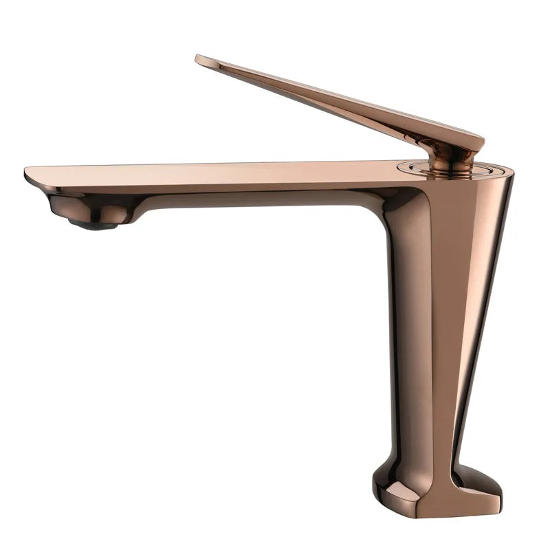 Decorbites™ Gebürsteter Gold Waschbeckenarmatur - Heiß/Kalt Spülbeckenhahn - Deckenmontierter Mischbatterie