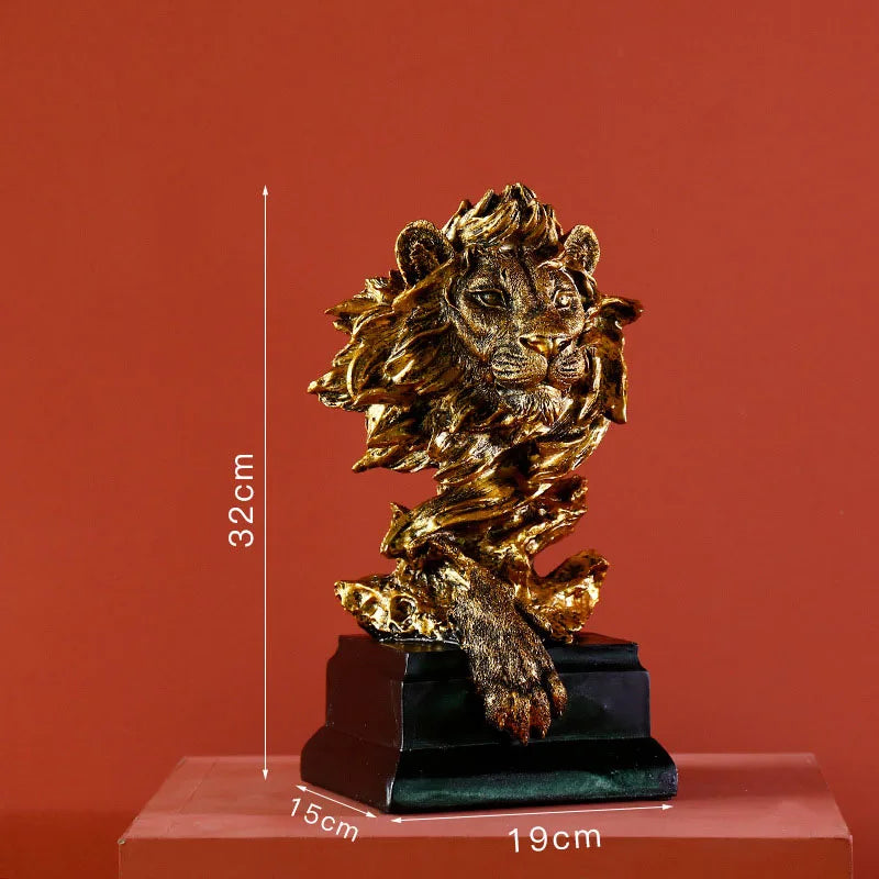Decorbites™ Löwenharz-Skulptur Figur - Abstrakte nordische Wohnraumausstattung
