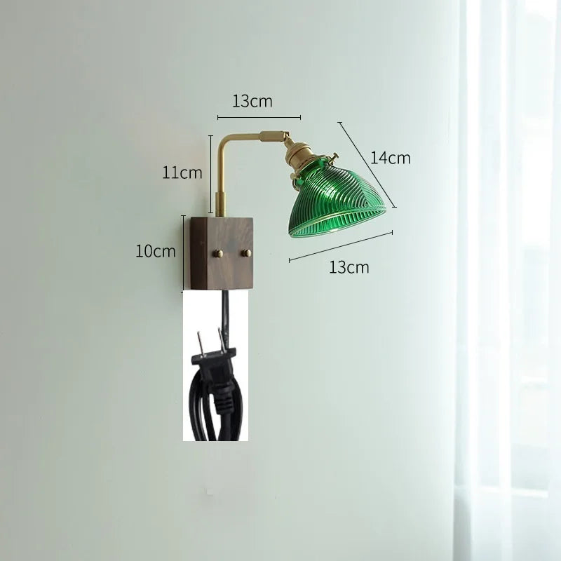 Decorbites™ Klares Glas LED Wandlampen mit Zugschalter, drehbares modernes nordisches Wandlicht