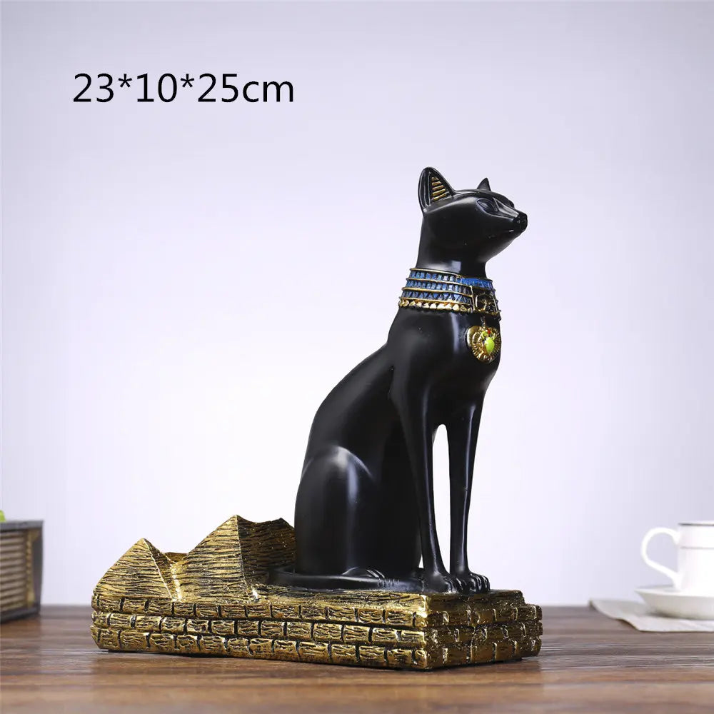 Decorbites™ Figurine Halter für Weinflaschen: Ägyptischer Katzen-Gott – Nordischer Stil für Heimdekoration & Geschenk