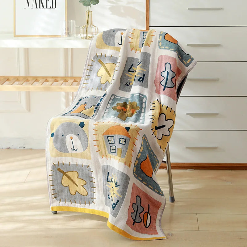 DecorBites™ Cotton Gauze Bath Towel -different styles