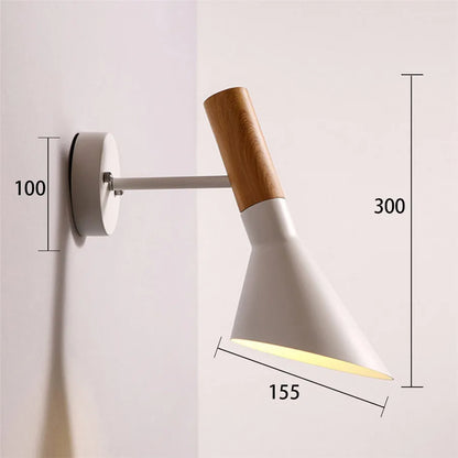 DecorBites™ LED Wood Wall Sconce Modern E27 Base Fixture for Aisle Lighting