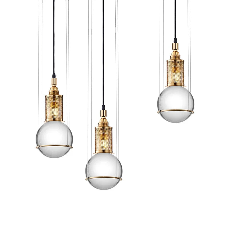 DecorBites™ Crystal Ball LED Pendant Light for Dining Room Living Bedroom Bedside