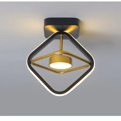 DecorBites™ LED Ceiling Light Chandelier for Home Living Room Bedroom Dining Decor, Gold/Black Fixtures