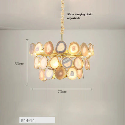 Decorbites™ LED Achat-Leuchter – Modernes farbiges Designer-Beleuchtung für Eingangsbereich & Esszimmer