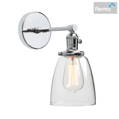 Decorbites™ Industrielle Kuppelglas-Wandleuchte - Einzelarmatur mit klarem Schirm