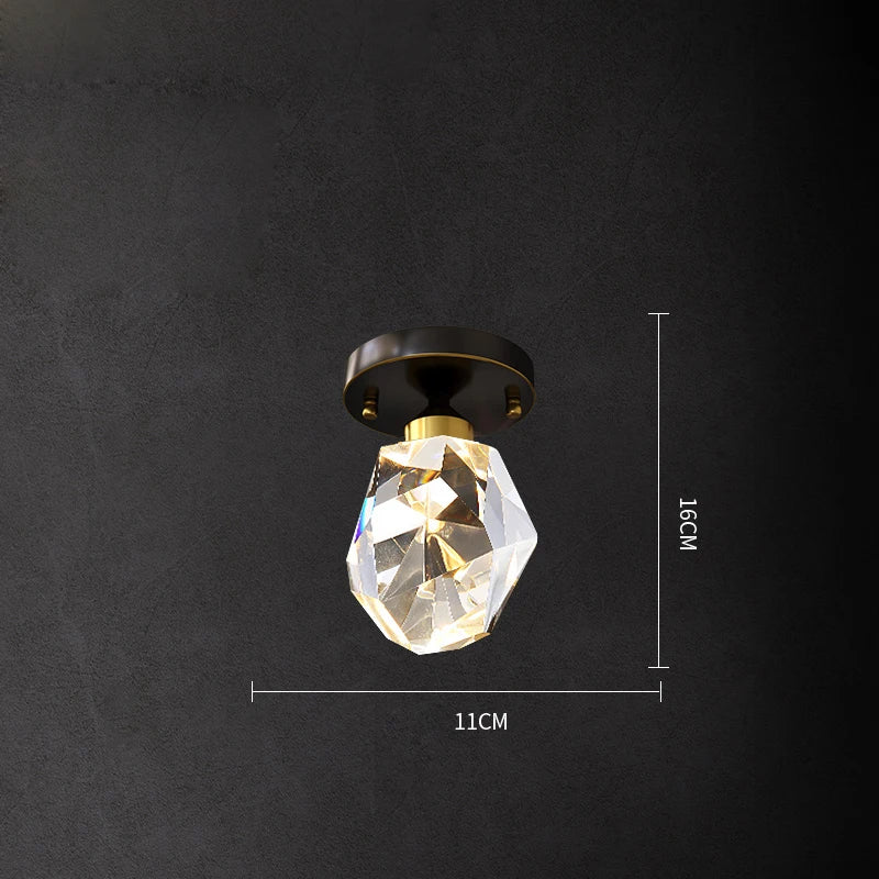 DecorBites™ Crystal Copper Chandelier Lighting for Dinning Room