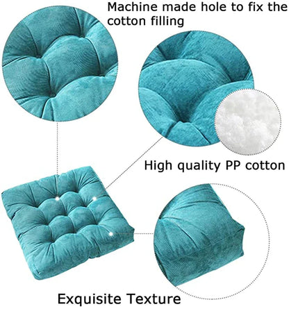 DecorBites™ Corduroy Floor Seat Cushion for Yoga Meditation & Relaxation