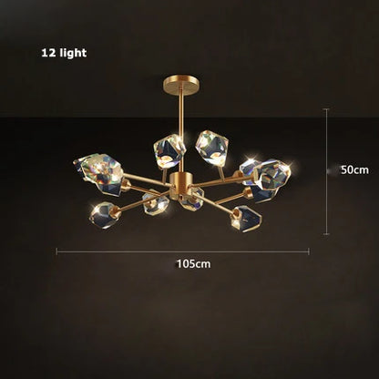 Decorbites™ Kristall-Kupfer-Runder Kronleuchter: Elegante LED-Hängeleuchte für das Esszimmer