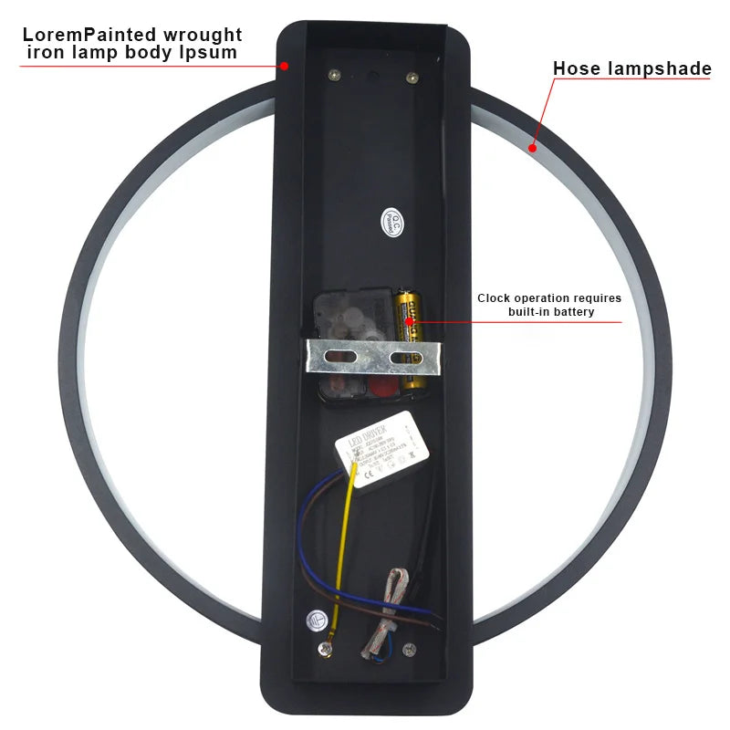 Decorbites™ LED-Wandlampe Wanduhr Modernes Design Nordisch Luxuriös Einfach Für Hotel Nachttisch