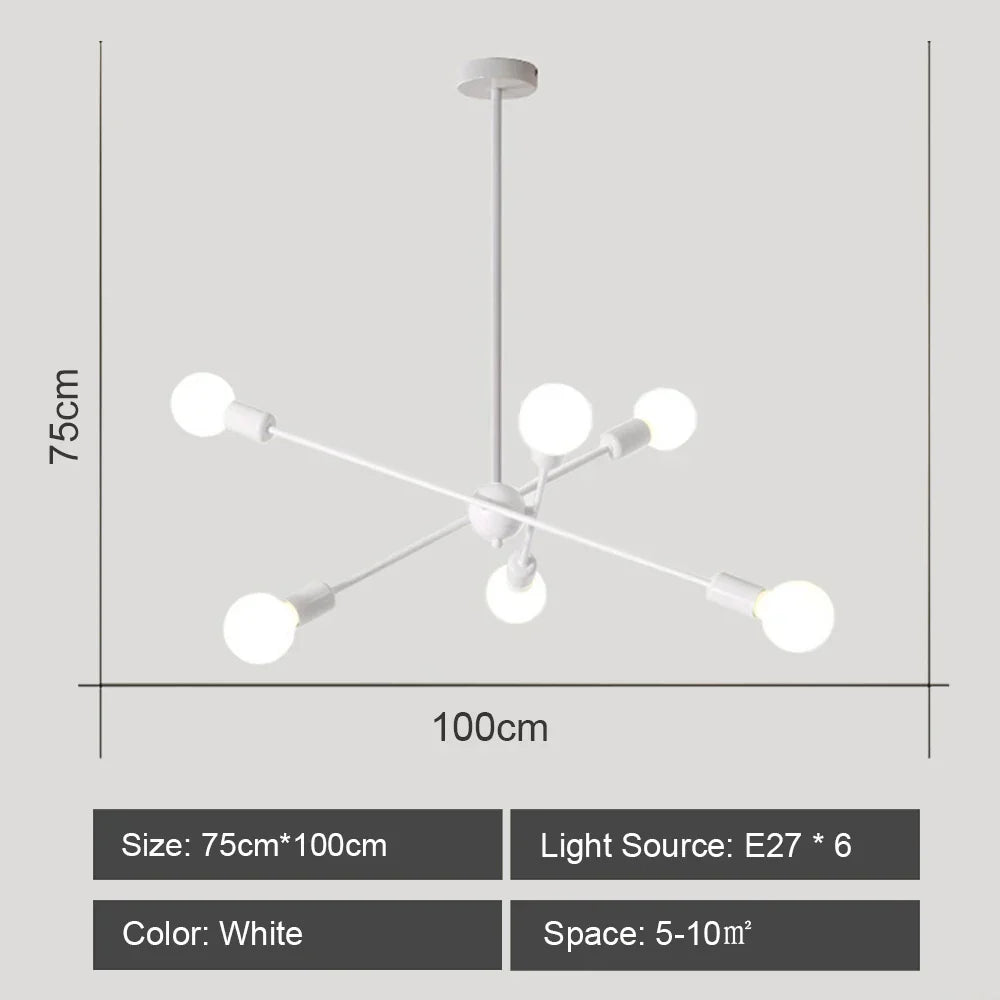 Decorbites™ LED-Deckenleuchter: Modernes & Industrielles Sputnik-Design für Wohnzimmer & Schlafzimmer