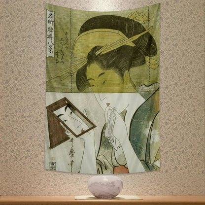 Decorbites™ Geisha Kanagawa-Druck Wandbehang für bohemian Heimdekoration & Yogamatte