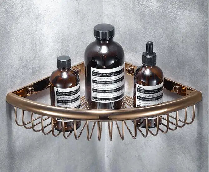 Gold Black Corner Shelf