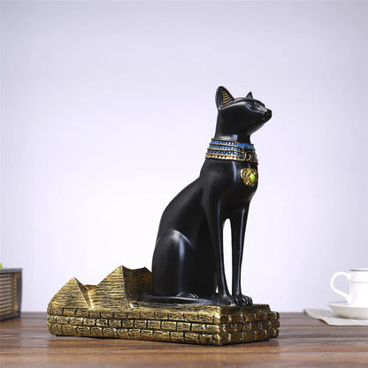 Decorbites™ Figurine Halter für Weinflaschen: Ägyptischer Katzen-Gott – Nordischer Stil für Heimdekoration & Geschenk