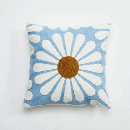 Decorbites™ Bestickte Gänseblümchen-Pusteblume Kissenbezug 45x45 cm für Sofa Bett Stuhl Wohnzimmer