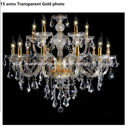 Decorbites™ Kristall-LED-Kronleuchter Gold/Silber K9 6/8/10/15/18 Arme Wohnzimmerbeleuchtung