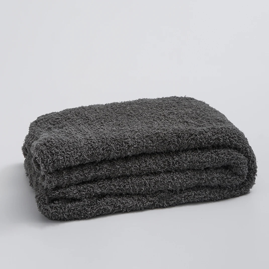 Decorbites™ Flauschiges Daunen-Gestricktes Wurfdecken - Weiche & Gemütliche Mikrofaser-Steppdecke für Sofa, Bett und Klimaanlageraum
