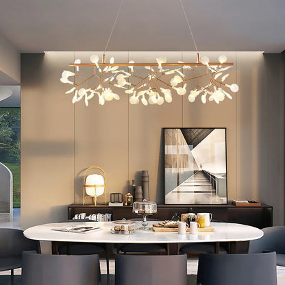 Nordic Firefly Branch Pendant Light in Rose Gold or Black