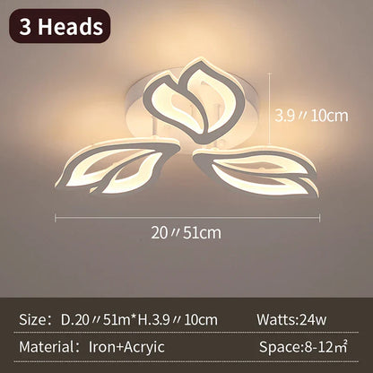 DecorBites™ Geometric Acrylic LED Ceiling Chandelier for Modern Nordic Decor