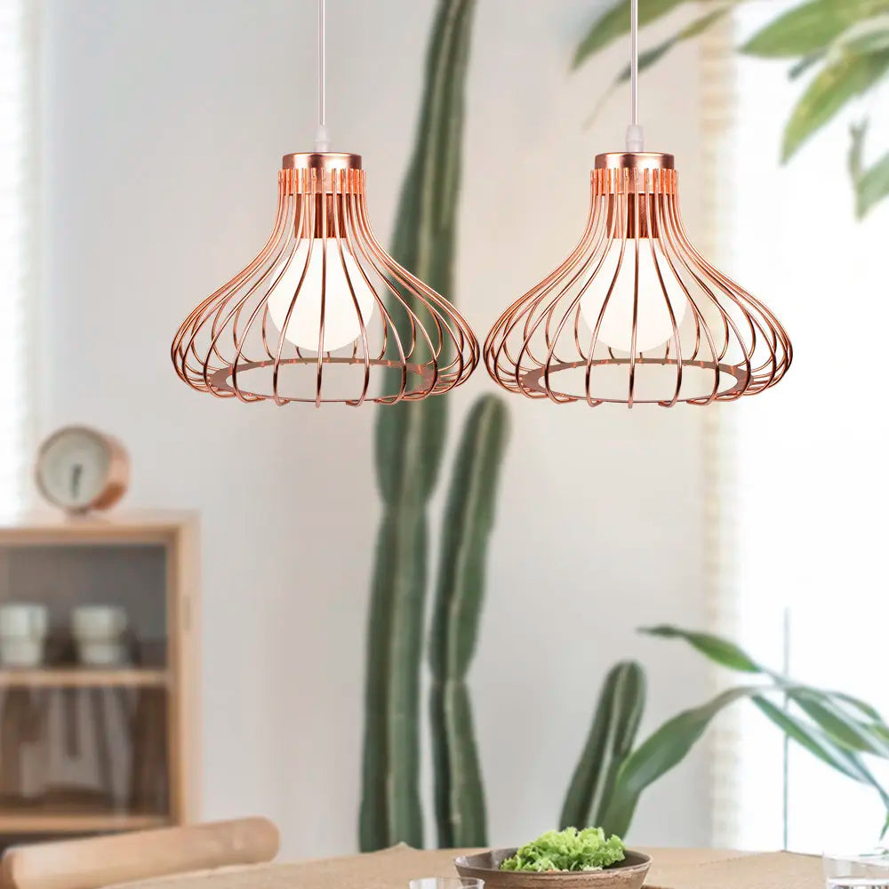 Decorbites™ Eisenkäfig-Hängeleuchten für modernes Vintage-Loft, retro Home-Dekor Küche Bar LED