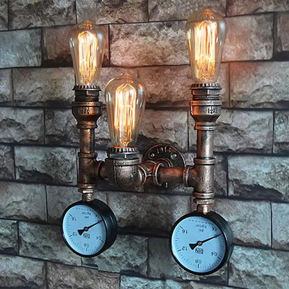 Decorbites™ Industrielle Wasserrohr-Wandlampen Eisenrost Retro-Wandleuchte Vintage-Heimbeleuchtung
