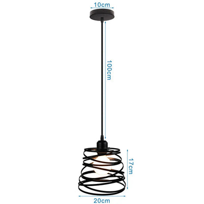 Decorbites™ Industrielles Nordisches Käfig-Pendant-Licht, Schwarzes Eisen Retro-Loft-Hängeleuchte