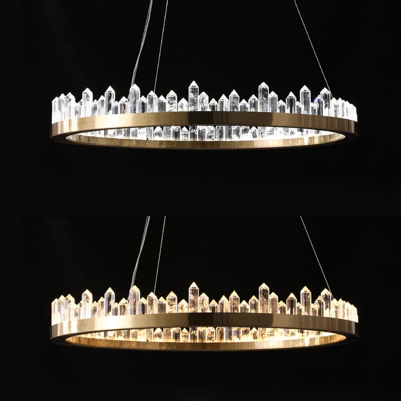 Decorbites™ Goldener Kristall-LED-Kronleuchter für modernes Esszimmer
