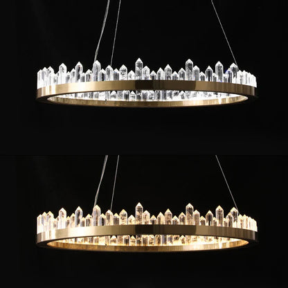 Decorbites™ Goldener Kristall-LED-Kronleuchter für modernes Esszimmer