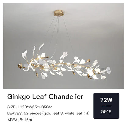 DecorBites™ Ginkgo Ceramic Chandelier: Luxury Pendant Lights for Dining & Living Room