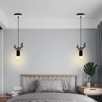 Decorbites™ LED Holz-Deckenleuchte Pendellampe Vintage Retro Loft Hänge Lampe Suspension E27