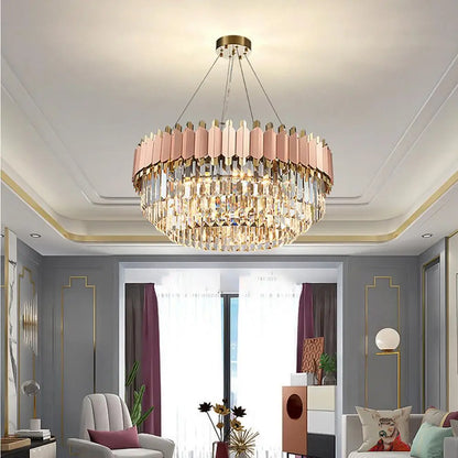 DecorBites™ E14 LED Crystal Stainless Steel Rose Gold Pendant Lights