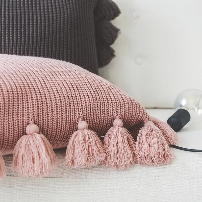 Decorbites™ Strick-Kissenbezug in Einheitsfarben - Weiches 45*45cm Kissenbezug für Sofa, Bett, Kinderzimmer