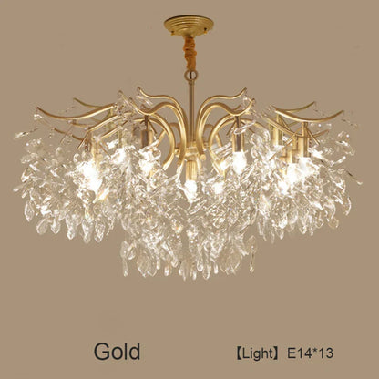 DecorBites™ Crystal LED Chandelier: Luxury Indoor Lighting for Home, Kitchen, Living Room