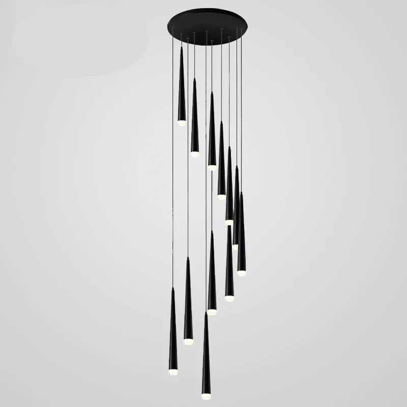 Dimmable Brushed Stainless Cone LED Pendant Light