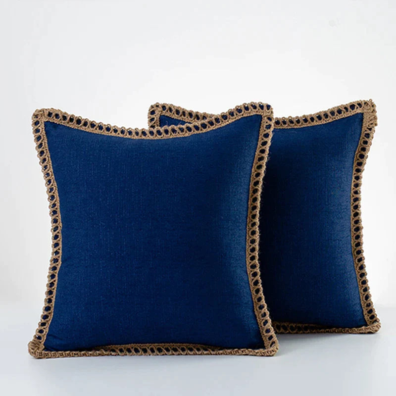 Decorbites™ Leinen-Quadrat-Kissenbezüge-Set – Wohnaccessoires für Sofa, Couch, Bett
