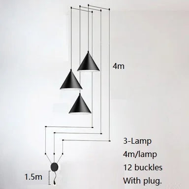 DecorBites™ Geometric LED Pendant Light for Living Room Bedside - Nordic Style Glam Fixtures