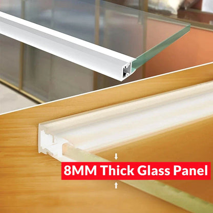 Decorbites™ LED-Schranksleifenleuchte für 8 mm Glasplatten Bücherregal Streifenlicht