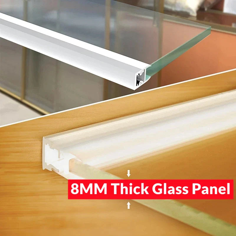 Decorbites™ LED-Schranksleifenleuchte für 8 mm Glasplatten Bücherregal Streifenlicht